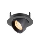 SLV 1010026 NUMINOS® GIMBLE XS Deckeneinbauleuchte 2700 K 20° IP20 rund Schwarz