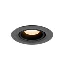 SLV 1010026 NUMINOS® GIMBLE XS Deckeneinbauleuchte 2700 K 20° IP20 rund Schwarz
