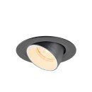 SLV 1010027 NUMINOS® GIMBLE XS Deckeneinbauleuchte 2700 K 20° IP20 rund Schwarz / Weiß