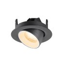 SLV 1010030 NUMINOS® GIMBLE XS Deckeneinbauleuchte 2700 K 40° IP20 rund Schwarz / Weiß