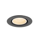 SLV 1010030 NUMINOS® GIMBLE XS Deckeneinbauleuchte 2700 K 40° IP20 rund Schwarz / Weiß