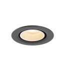 SLV 1010033 NUMINOS® GIMBLE XS Deckeneinbauleuchte 2700 K 55° IP20 rund Schwarz / Weiß