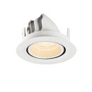 SLV 1010039 NUMINOS® GIMBLE XS Deckeneinbauleuchte 2700 K 40° IP20 rund Weiß