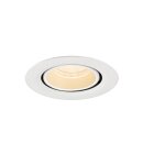 SLV 1010039 NUMINOS® GIMBLE XS Deckeneinbauleuchte 2700 K 40° IP20 rund Weiß