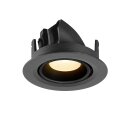 SLV 1010044 NUMINOS® GIMBLE XS Deckeneinbauleuchte 3000 K 20° IP20 rund Schwarz