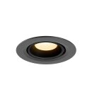 SLV 1010044 NUMINOS® GIMBLE XS Deckeneinbauleuchte 3000 K 20° IP20 rund Schwarz
