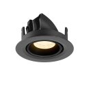 SLV 1010047 NUMINOS® GIMBLE XS Deckeneinbauleuchte 3000 K 40° IP20 rund Schwarz