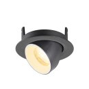 SLV 1010048 NUMINOS® GIMBLE XS Deckeneinbauleuchte 3000 K 40° IP20 rund Schwarz / Weiß