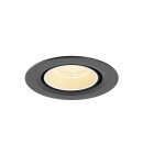 SLV 1010048 NUMINOS® GIMBLE XS Deckeneinbauleuchte 3000 K 40° IP20 rund Schwarz / Weiß