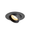 SLV 1010050 NUMINOS® GIMBLE XS Deckeneinbauleuchte 3000 K 55° IP20 rund Schwarz