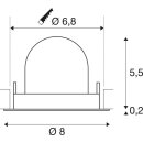 SLV 1010051 NUMINOS® GIMBLE XS Deckeneinbauleuchte 3000 K 55° IP20 rund Schwarz / Weiß
