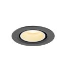SLV 1010051 NUMINOS® GIMBLE XS Deckeneinbauleuchte 3000 K 55° IP20 rund Schwarz / Weiß