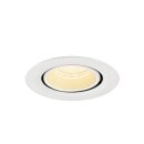 SLV 1010057 NUMINOS® GIMBLE XS Deckeneinbauleuchte 3000 K 40° IP20 rund Weiß