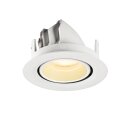 SLV 1010060 NUMINOS® GIMBLE XS Deckeneinbauleuchte 3000 K 55° IP20 rund Weiß