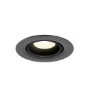 SLV 1010062 NUMINOS® GIMBLE XS Deckeneinbauleuchte 4000 K 20° IP20 rund Schwarz