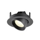 SLV 1010065 NUMINOS® GIMBLE XS Deckeneinbauleuchte 4000 K 40° IP20 rund Schwarz