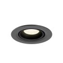 SLV 1010065 NUMINOS® GIMBLE XS Deckeneinbauleuchte 4000 K 40° IP20 rund Schwarz