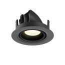 SLV 1010068 NUMINOS® GIMBLE XS Deckeneinbauleuchte 4000 K 55° IP20 rund Schwarz