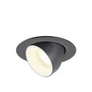 SLV 1010069 NUMINOS® GIMBLE XS Deckeneinbauleuchte 4000 K 55° IP20 rund Schwarz / Weiß