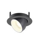 SLV 1010069 NUMINOS® GIMBLE XS Deckeneinbauleuchte 4000 K 55° IP20 rund Schwarz / Weiß