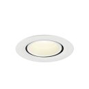 SLV 1010072 NUMINOS® GIMBLE XS Deckeneinbauleuchte 4000 K 20° IP20 rund Weiß