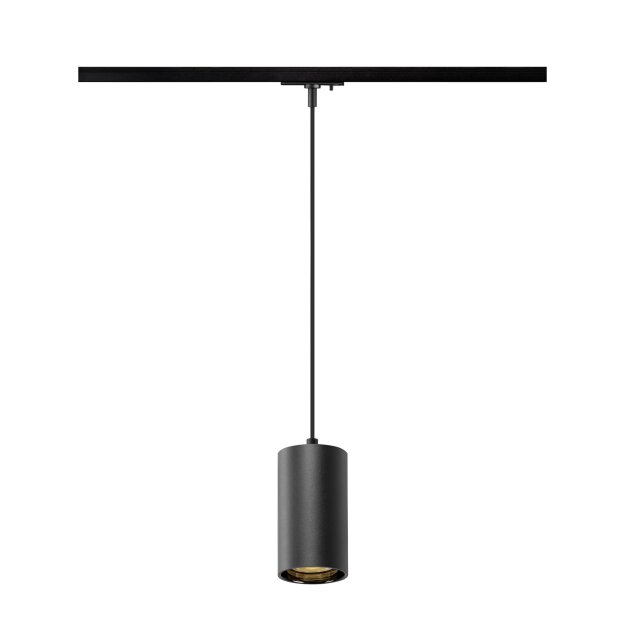 SLV 1010099 ASTO TUBE Pendelleuchte GU10 Pendellänge 250 cm  x max. 10 W Schwarz