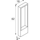 SLV 1010105 FLATT II 62 Stehleuchte PHASE 2700 K IP65 quadratisch Anthrazit / braun
