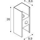 SLV 1010108 FLATT II Wandaufbauleuchte SENSOR 2700 K max. 10 W Schwarz