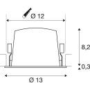 SLV 1010160 NUMINOS® L Deckeneinbauleuchte 2700 K 40° IP20 rund Schwarz