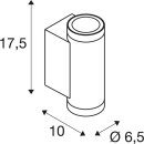 SLV 1010163 HELIA PRO S Wandaufbauleuchte up/down DALI P1 zylindrisch 2700 K 6 W 24° Anthrazit