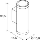 SLV 1010176 HELIA PRO L Wandaufbauleuchte up/down DALI P2 2700 K 30 W DALI Touch 24° Weiß