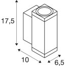 SLV 1010184 THEO PRO S Wandaufbauleuchte up/down DALI P2 rechteckig 2700 K 12 W 24° Weiß