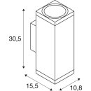 SLV 1010189 THEO PRO L Wandaufbauleuchte single DALI P2 rechteckig 2700 K 15 W 24° Anthrazit