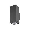SLV 1010191 THEO PRO L Wandaufbauleuchte up/down DALI P2 2700 K 30 W DALI Touch 24° Anthrazit