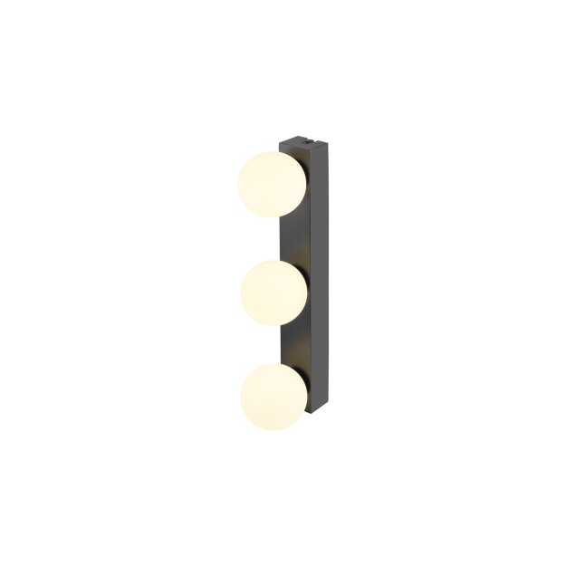 SLV 1010194 SUN Mirror Wandaufbauleuchte triple 2700/3000/4000 K TOUCH button 13 W  IP44 Schwarz