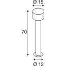 SLV 1010198 TAHA II 70 Stehleuchte PHASE 2200/2700 K IP65 zylindrisch Schwarz
