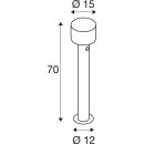 SLV 1010200 TAHA II 70 Stehleuchte SENSOR 2200/2700 K IP54 zylindrisch Schwarz