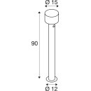 SLV 1010201 TAHA II 90 Stehleuchte SENSOR 2200/2700 K IP54 zylindrisch Schwarz