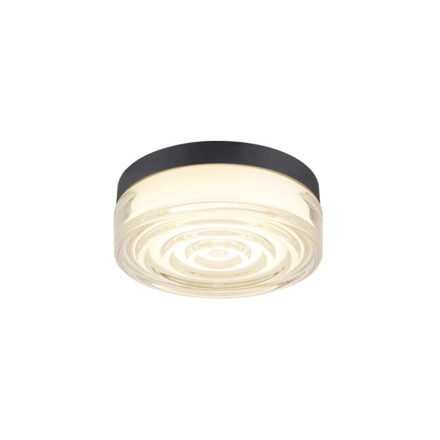 SLV 1010211 CYFT WAVE XL Wand- und Deckenaufbauleuchte 2700/3000/4000 K 15 W PHASE 105° IP65 Schwarz / klar