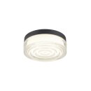 SLV 1010211 CYFT WAVE XL Wand- und Deckenaufbauleuchte 2700/3000/4000 K 15 W PHASE 105° IP65 Schwarz / klar