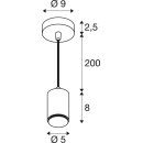 SLV 1010285 LALU® Pendelleuchte E27 Base Mix&Match Pendellänge 200 cm 1 x max. 10 W Schwarz