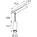 SLV 1010288 LALU® 1~Pendelleuchte PHASE LED Base Mix&Match Pendellänge 200 cm 2700/3000K 40° Schwarz