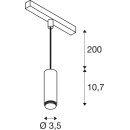 SLV 1010289 LALU® 48V Pendelleuchte DALI LED Base Mix&Match Pendellänge 200 cm 2700/3000K 40° Schwarz
