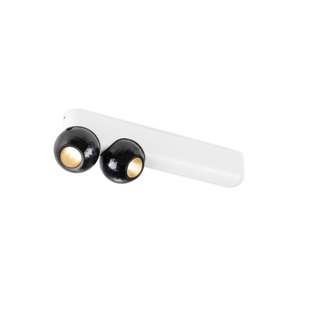 SLV 1010307 DYSKO Wand- und Deckenaufbauleuchte double PHASE 2700K 13 W 36° Weiß / Schwarz