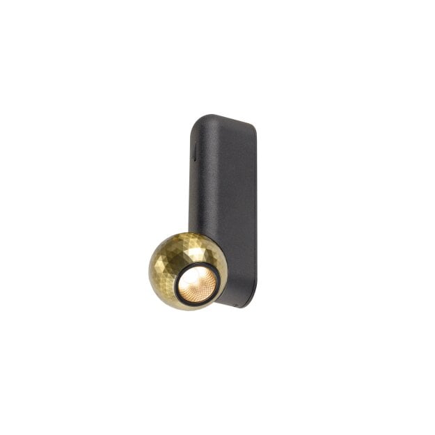 SLV 1010312 DYSKO Wand- und Deckenaufbauleuchte switch single PHASE 2700K 6.7 W 36° Schwarz / Gold