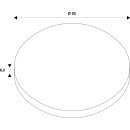 SLV 1010403 GRIP! FLAT Felt shade Ø50cm x 6,2cm Anthrazit