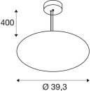 SLV 1010414 OLYPSO 40 Pendelleuchte E27 Pendellänge 400 cm 1 x max. 40 W Gold