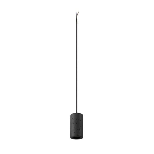 SLV 1010417 FITU PD E27 stone Pendelleuchte Pendellänge 500 cm offenes Kabelende 1 x max. 15 W Schwarz