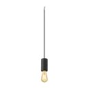 SLV 1010417 FITU PD E27 stone Pendelleuchte Pendellänge 500 cm offenes Kabelende 1 x max. 15 W Schwarz