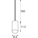 SLV 1010418 FITU PD E27 stone Pendelleuchte Pendellänge 500 cm offenes Kabelende 1 x max. 15 W beige